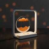Wireless Charging Sand Art Night Light for Desktop