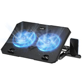 KeiBn Laptop Cooling Pad Gaming Laptop Cooler 2 Fans for 10-15.6 Inch Laptops 5 Height Stands 2 USB Ports (S039)