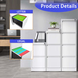 2 Drawer Metal Vertical File Cabinet With Lock Office Home Steel Vertical File Cabinet For A4 Legal
