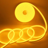 EverBright Led Neon Strip Lights 12V Silicone Rope Indoor Outdoor 16.4Ft 600SMD Waterproof Flexible for Signboard Bar TV Kitchen Bedroom Home Party Holiday DecorationYellow/Amber(NO Power Adapter)