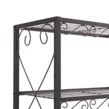 Queen Size Metal Storage Headboard,with Charging Stations,2 Nightstands And Storage Shelves,for Bedroom