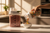Cereal Storage Container 2Pack85oz/2.5L Airtight Food Storage Containers With LidsOrganizers Storage With Measuring Cup for BeansSugarRiceNutsSnacksPet FoodCandy