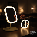 LED Makeup Mirror with USB Charging for Desktop