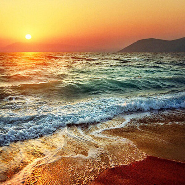 Sunset Ocean Diamond Painting Wall Decor - alternate view